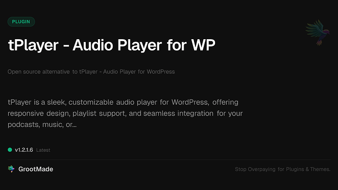 tPlayer - Audio Player for WP