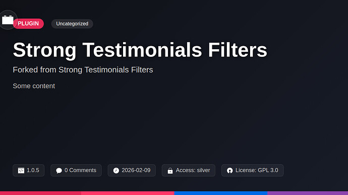 Strong Testimonials Filters