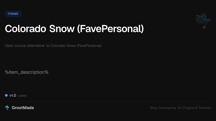 Colorado Snow (FavePersonal)