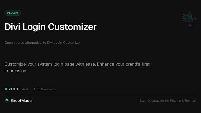 Divi Login Customizer
