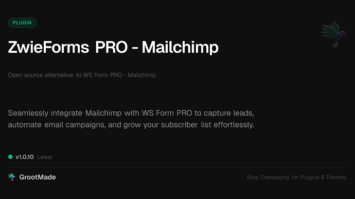 ZwieForms PRO - Mailchimp