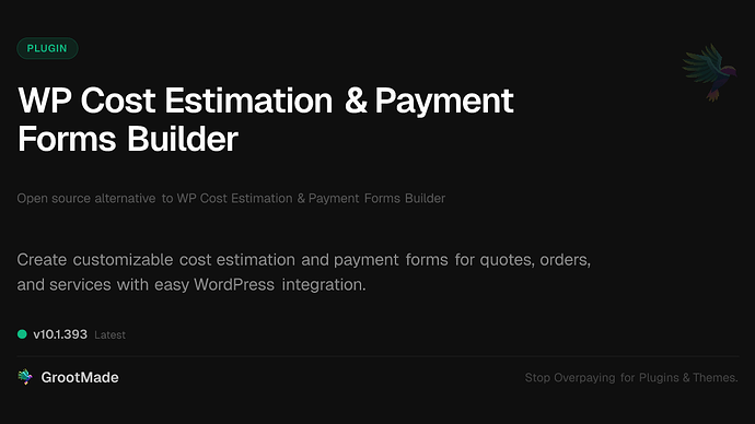 WP Cost Estimation & Payment Forms Builder