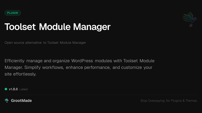 Toolset Module Manager