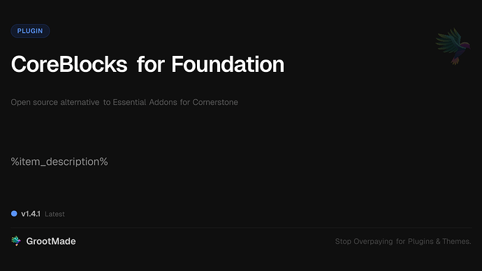 CoreBlocks for Foundation