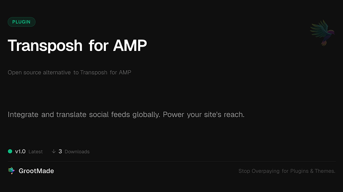 Transposh for AMP