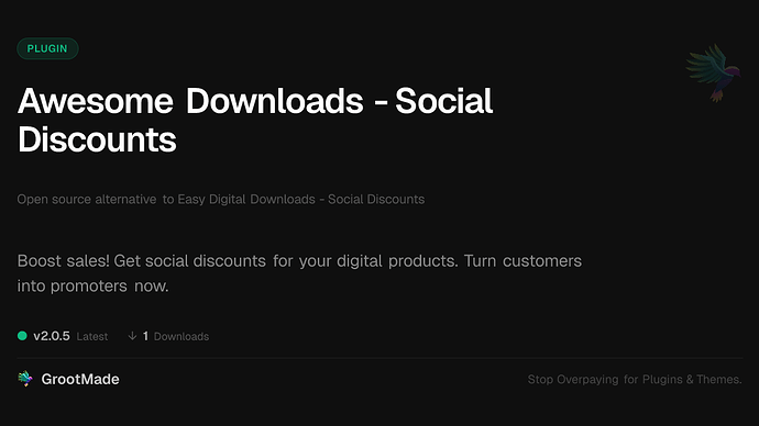 Awesome Downloads - Social Discounts