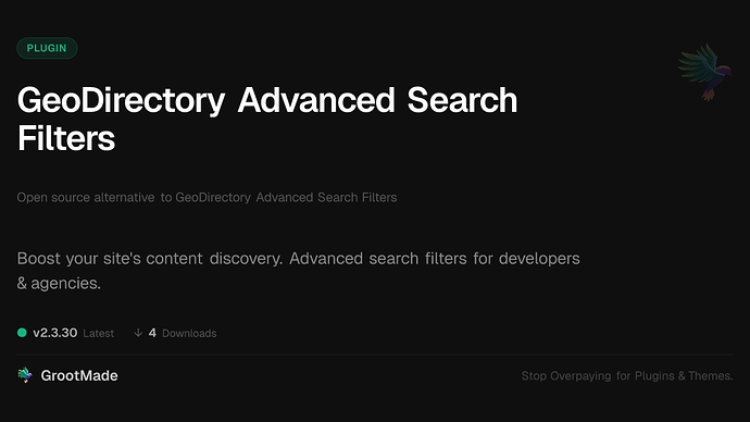GeoDirectory Advanced Search Filters