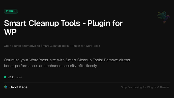 Smart Cleanup Tools - Plugin for WP