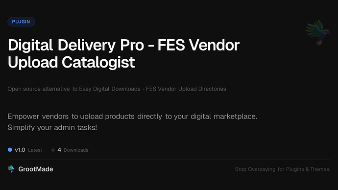 Digital Delivery Pro - FES Vendor Upload Catalogist