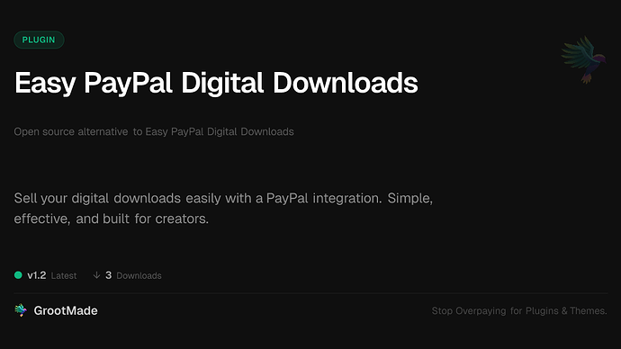 Easy PayPal Digital Downloads