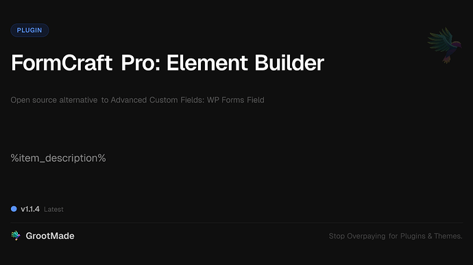 FormCraft Pro: Element Builder