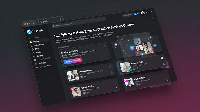 BuddyPress Default Email Notification Settings Control
