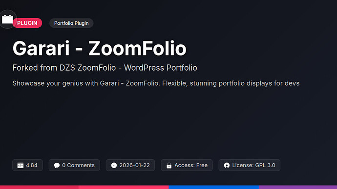 DZS ZoomFolio - WP Portfolio