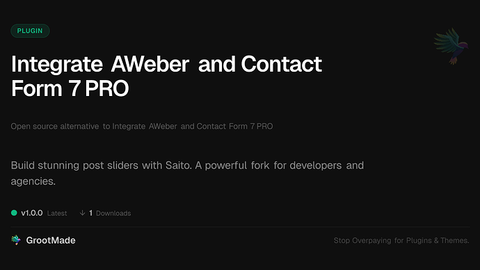 Integrate AWeber and Contact Form 7 PRO