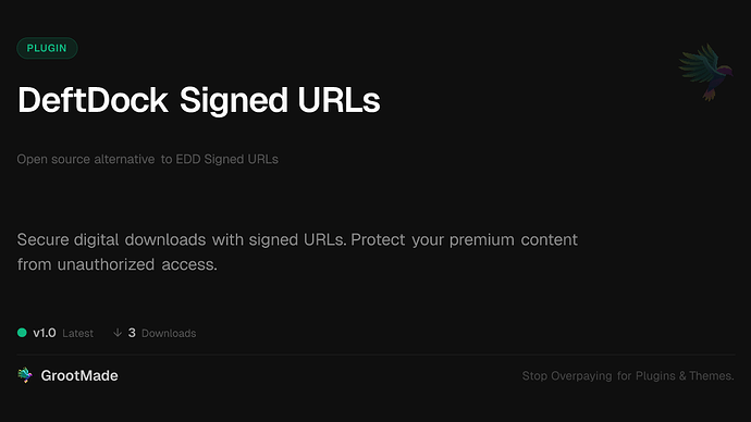 DeftDock Signed URLs