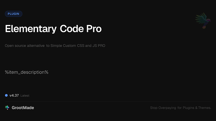 Elementary Code Pro