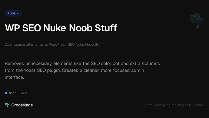 WP SEO Nuke Noob Stuff