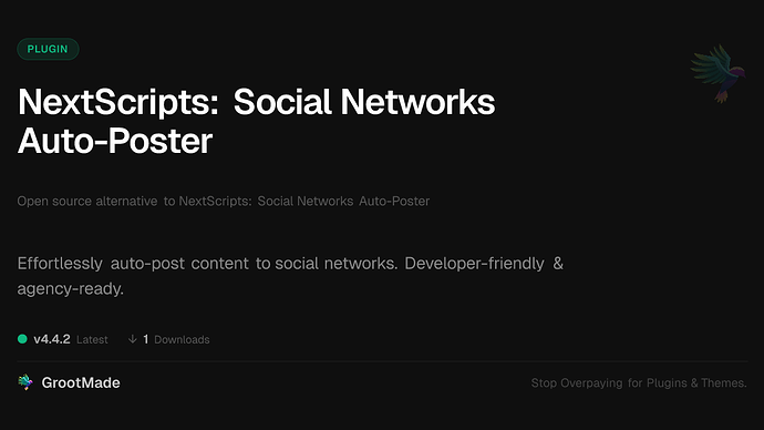 NextScripts: Social Networks Auto-Poster