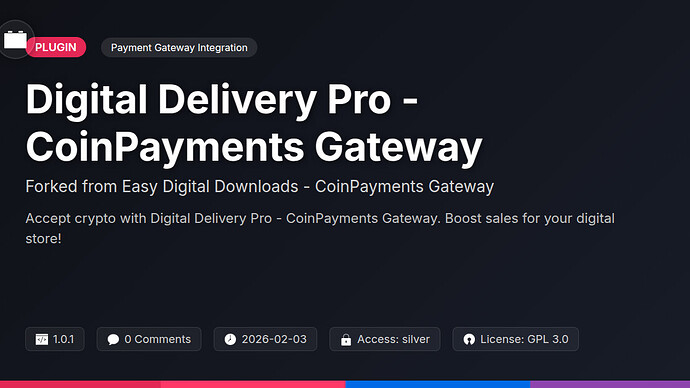 Awesome Downloads - CoinPayments Gateway