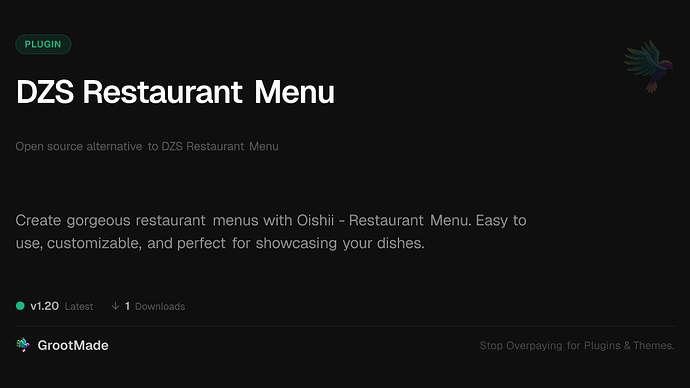 DZS Restaurant Menu