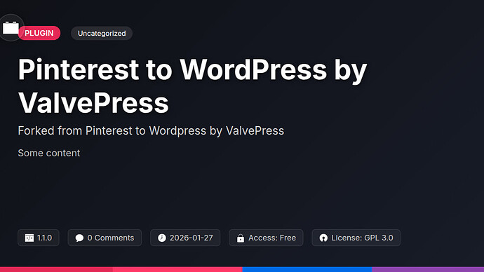Pinterest to WP by ValvePress