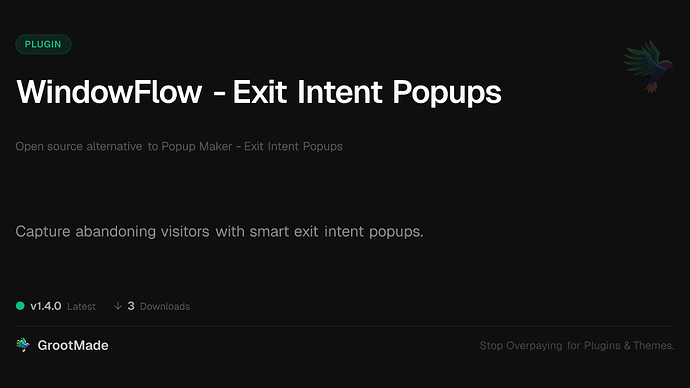 WindowFlow - Exit Intent Popups