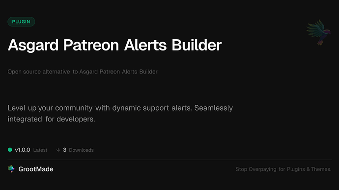 Asgard Patreon Alerts Builder