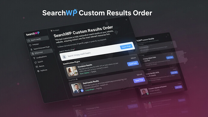 SearchWP Custom Results Order