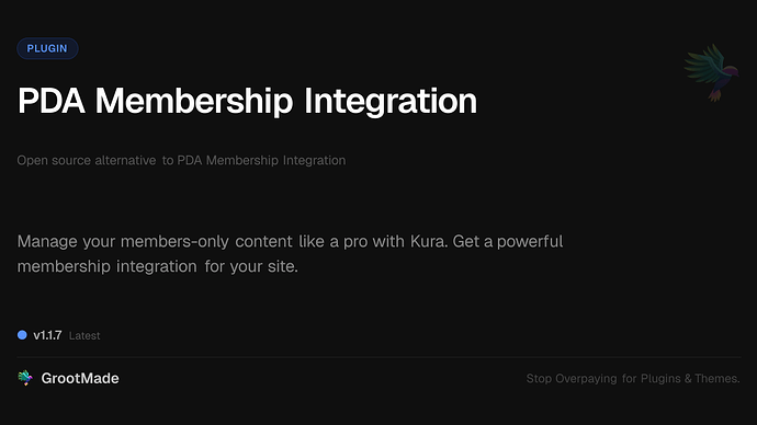 PDA Membership Integration