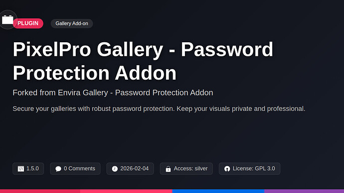 Petra Gallery - Password Protection Addon