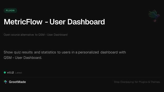 MetricFlow - User Dashboard
