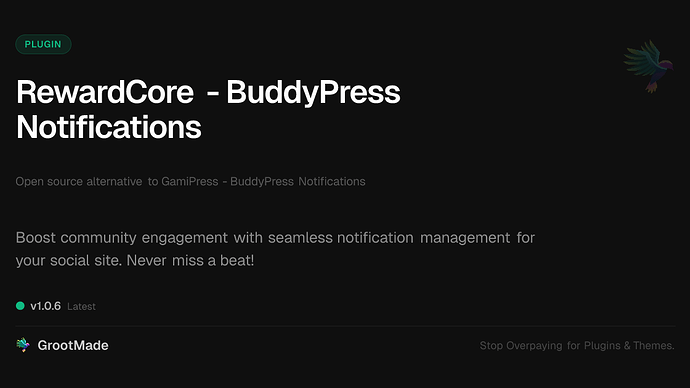 RewardCore - BuddyPress Notifications