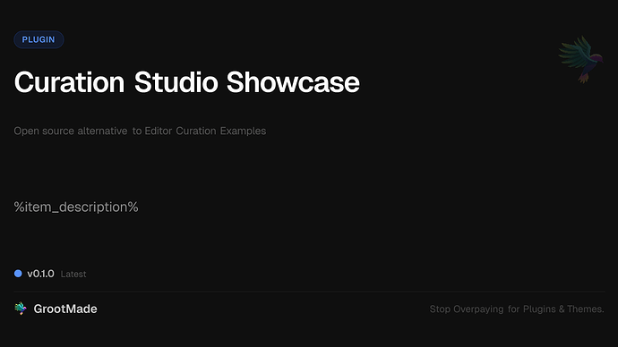 Curation Studio Showcase