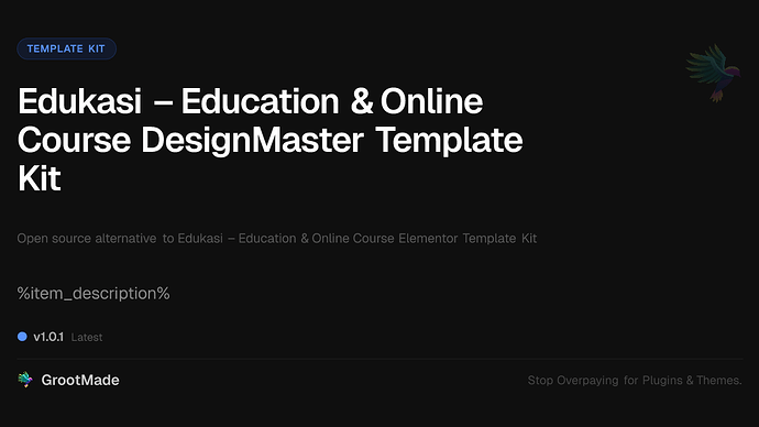 Edukasi – Education & Online Course DesignMaster Template Kit