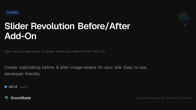 Slider Revolution Before/After Add-On