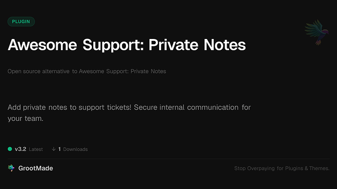 Awesome Support: Private Notes