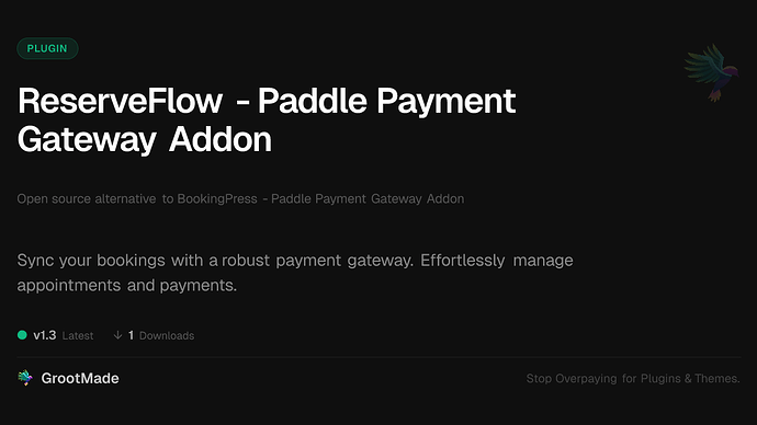 ReserveFlow - Paddle Payment Gateway Addon