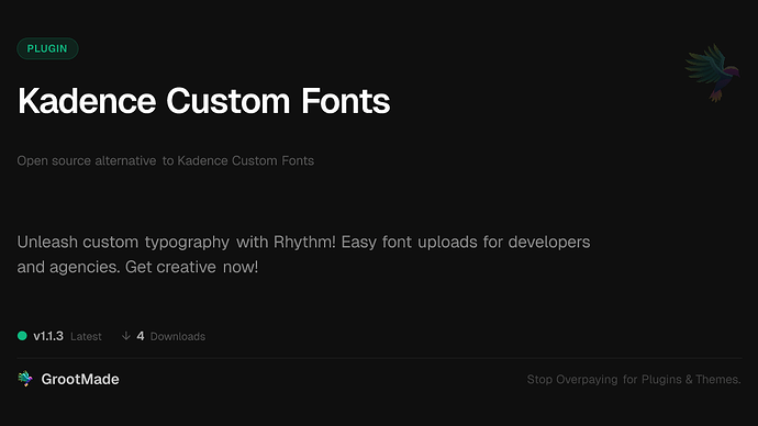 Kadence Custom Fonts