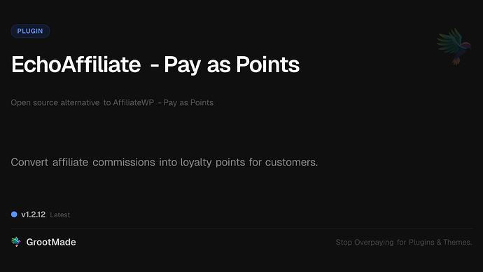 EchoAffiliate - Pay as Points