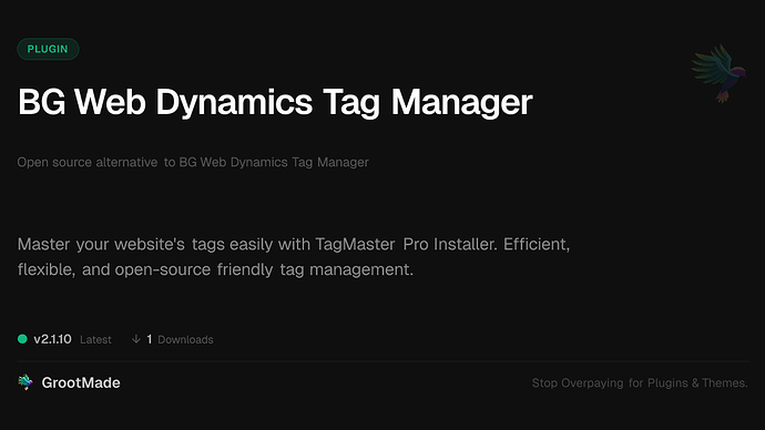 BG Web Dynamics Tag Manager
