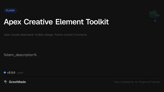 Apex Creative Element Toolkit