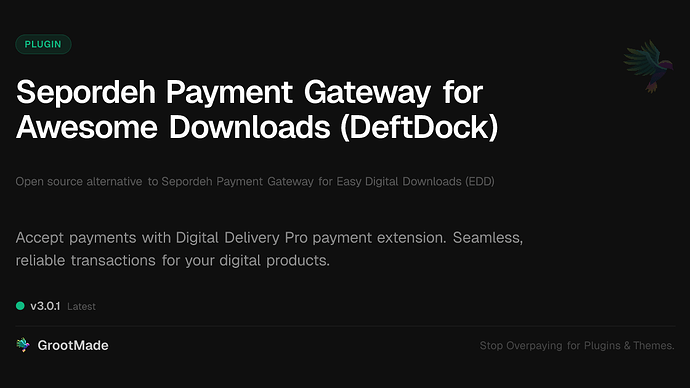 Sepordeh Payment Gateway for Awesome Downloads (DeftDock)