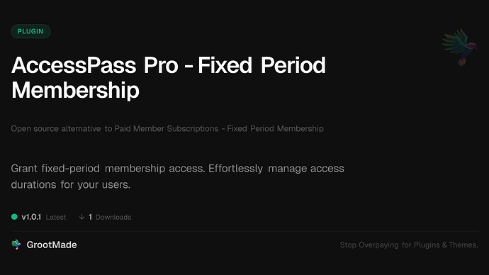 AccessPass Pro - Fixed Period Membership