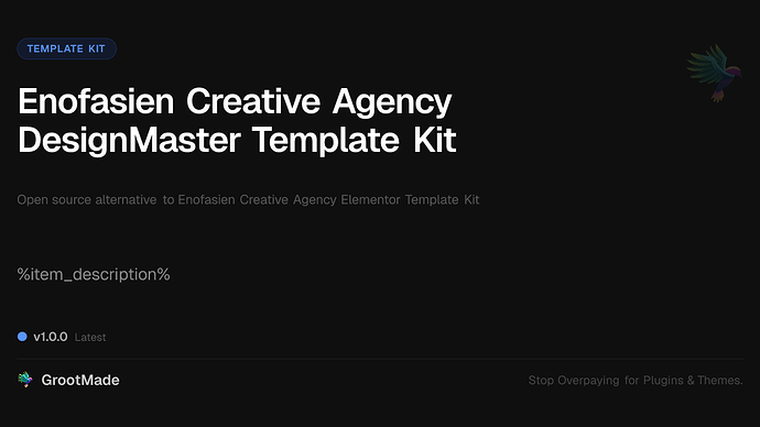 Enofasien Creative Agency DesignMaster Template Kit