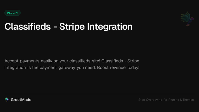 Classifieds - Stripe Integration
