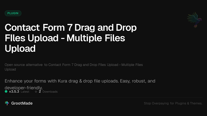 Contact Form 7 Drag and Drop FIles Upload  - Multiple Files Upload