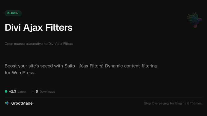 Divi Ajax Filters