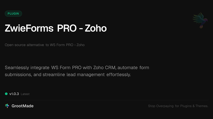 ZwieForms PRO - Zoho