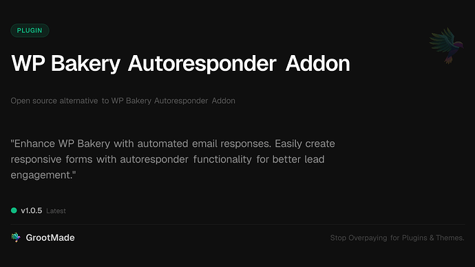WP Bakery Autoresponder Addon