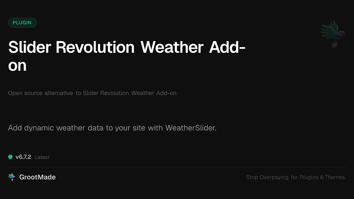 Slider Revolution Weather Add-on